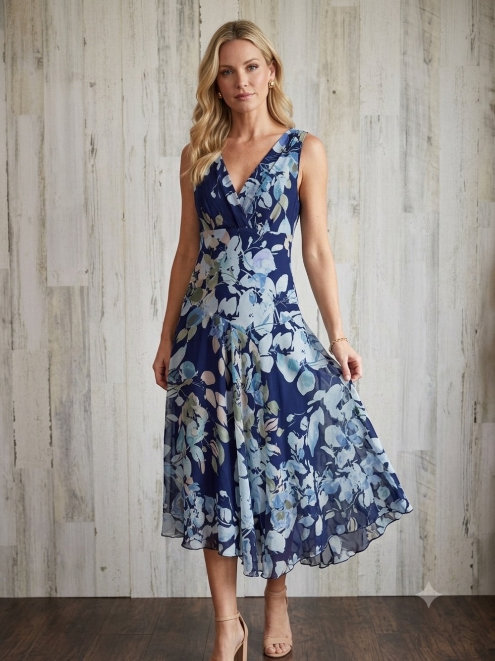 Rabbit Rabbit Rabbit Floral V-Neck Sleeveless Dress Size 4